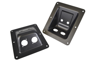 2 x Speaker Connector Plate With Recessed Speakon and Jack Holes 170 x 140mm 
